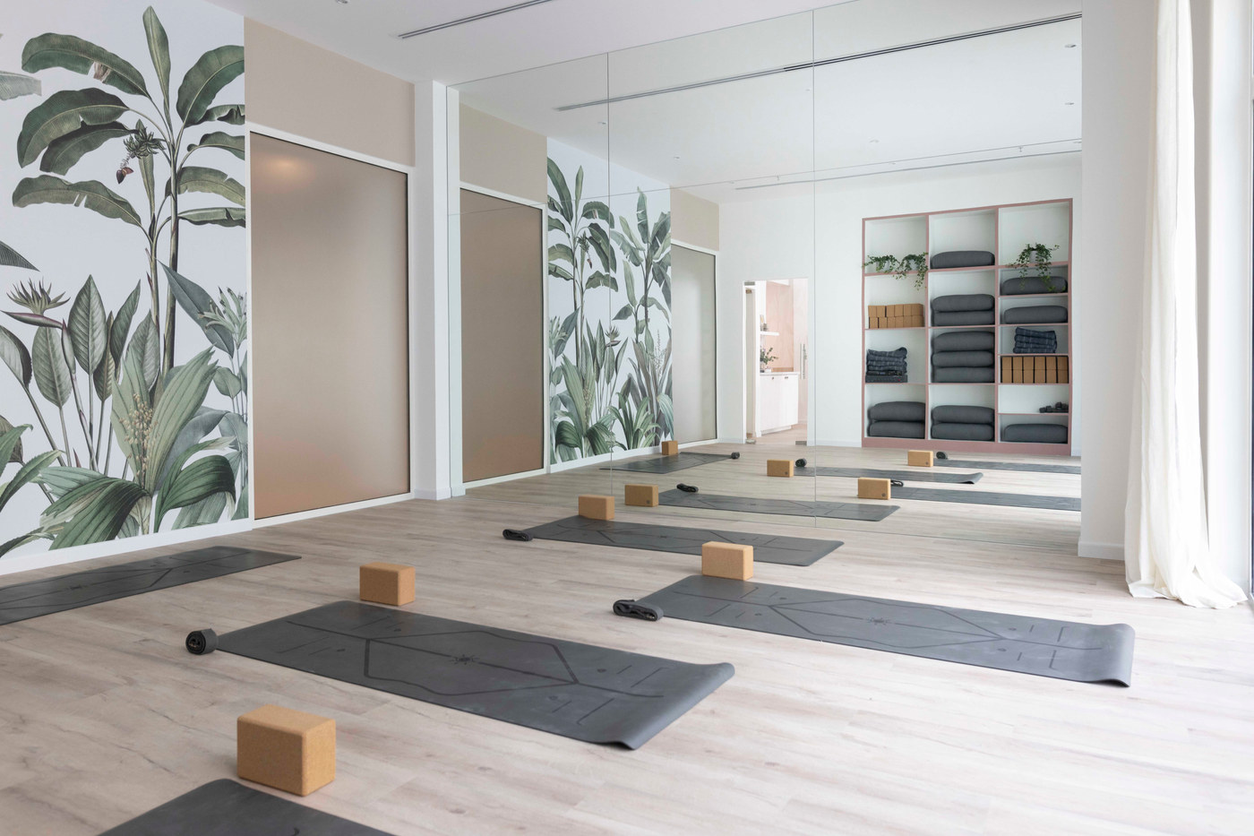 Inside the Akasa yoga studio